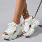 Damen Sportliche Plateau-Sandalen mit atmungsaktivem Obermaterial R&B
