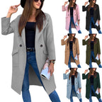Damen elegante Trenchcoat mit praktischen Taschen und modernen Knopfdetails R&B