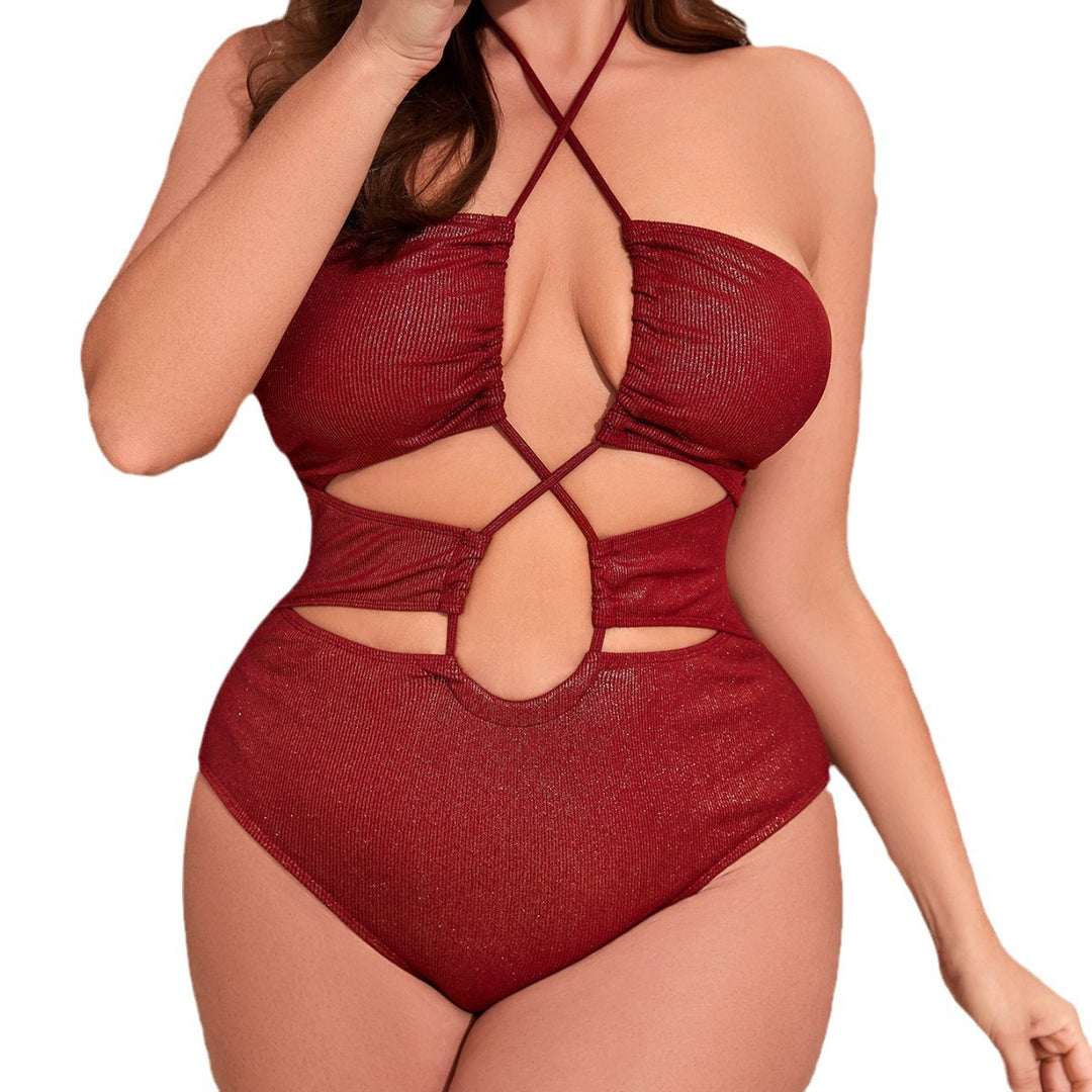 Damen Modischer Einteiler Badeanzug R&B