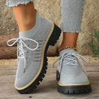 Damen Sportliche Strick-Sneaker mit rutschfester Sohle R&B