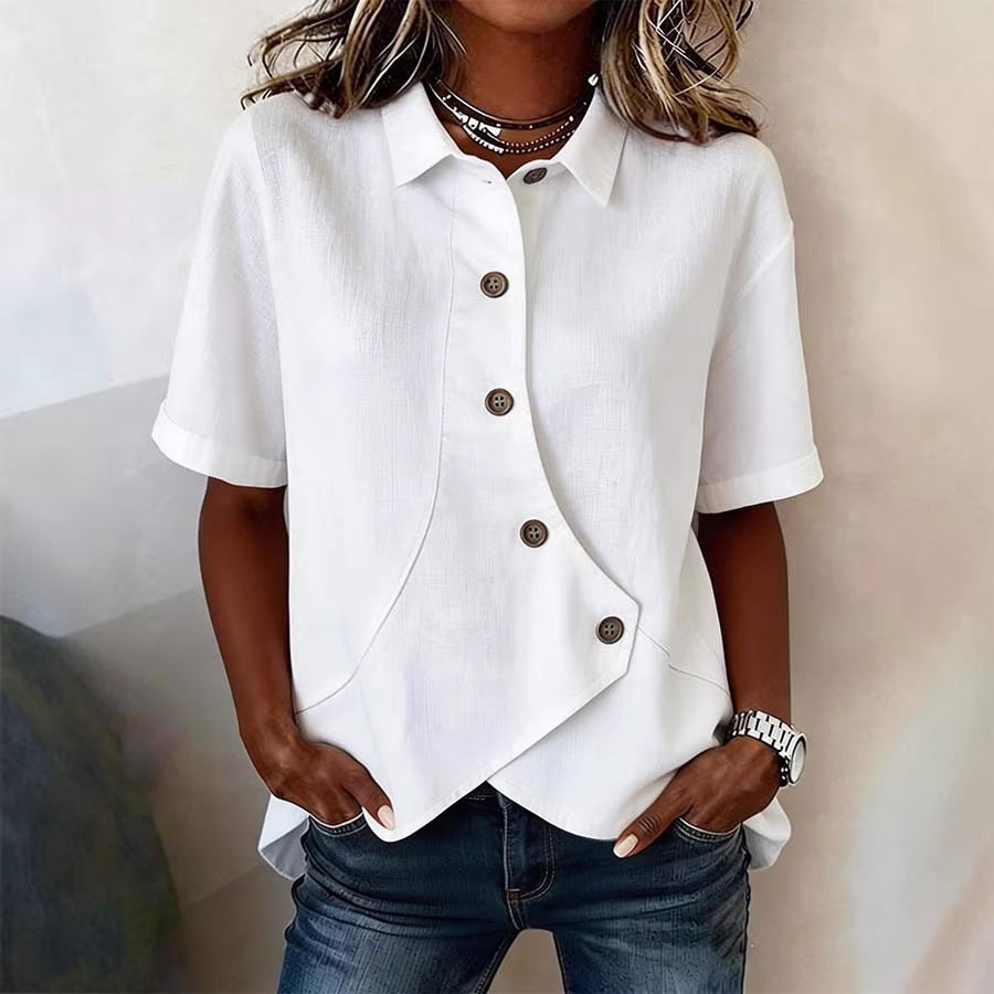 Damen Besonders gestaltete Bluse mit einzigartigem Knopfdetail R&B