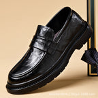 Herren Elegante Leder Mokassins mit rutschfester Sohle und komfortablem Innenfutter
