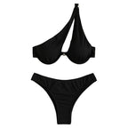 Damen Einteiliges Bademoden-Set mit asymmetrischem Trägerdesign R&B