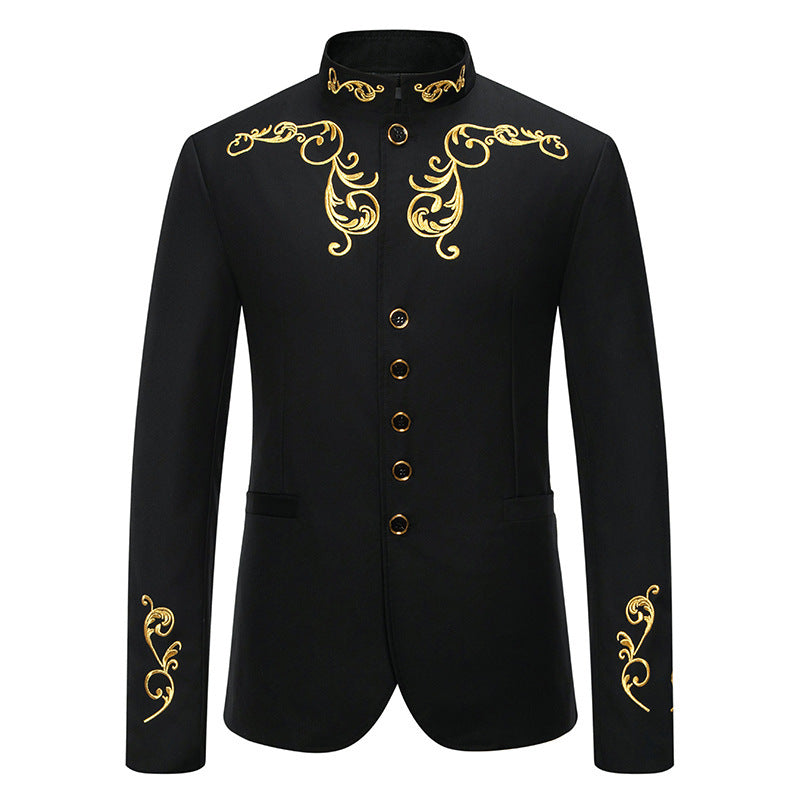 Herren modischer Blazer mit hochwertiger Stickerei R&B