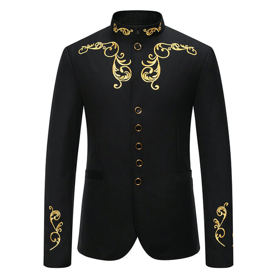 Herren modischer Blazer mit hochwertiger Stickerei R&B