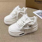 Damen Modische Sneakers mit auffälligem Sternen-Design und bequemer Sohle R&B