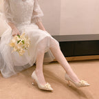 Damen Glamouröse High Heels mit floralen Details und elegantem Absatz R&B