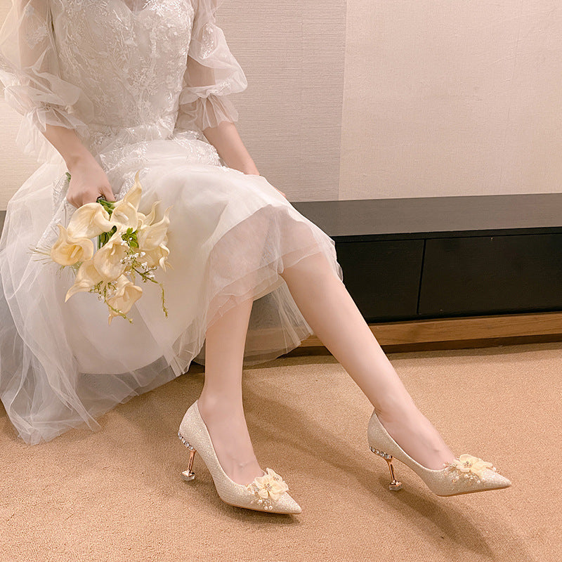 Damen Glamouröse High Heels mit floralen Details und elegantem Absatz R&B