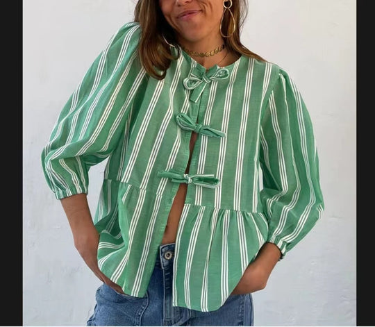 Damen Bluse mit Rüschendetails und raffinierter Knopföffnung R&B