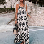 Damen Maxikleid mit aufregendem Ethno-Print und leicht fließendem Schnitt R&B