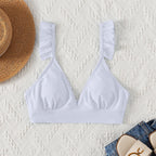 Damen Triangel-Bikinioberteil mit Rüschendetails R&B
