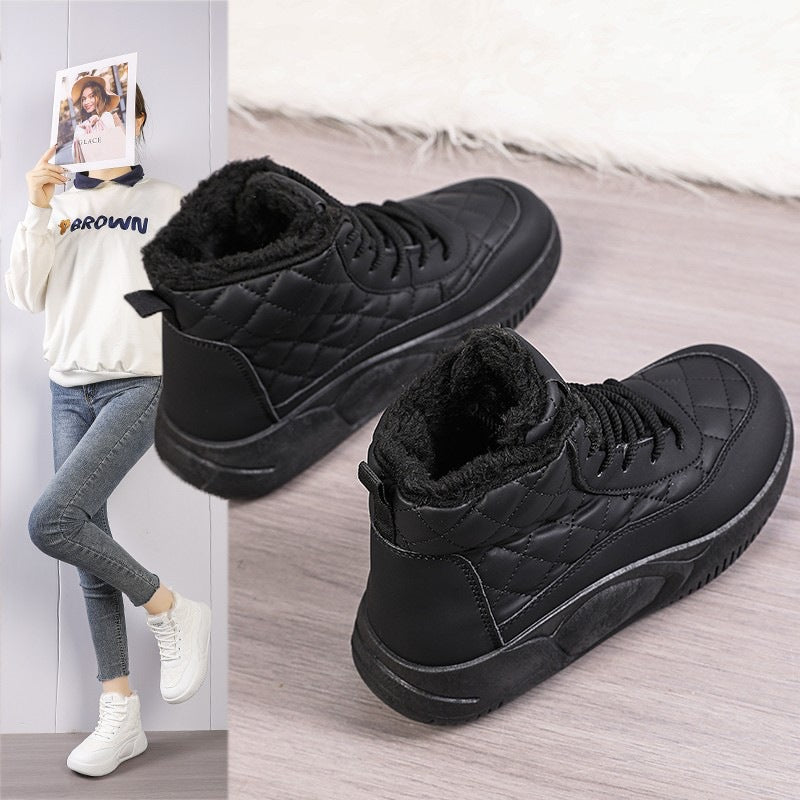Damen Sportliche High-Top Sneakers mit wärmendem Innenfutter R&B