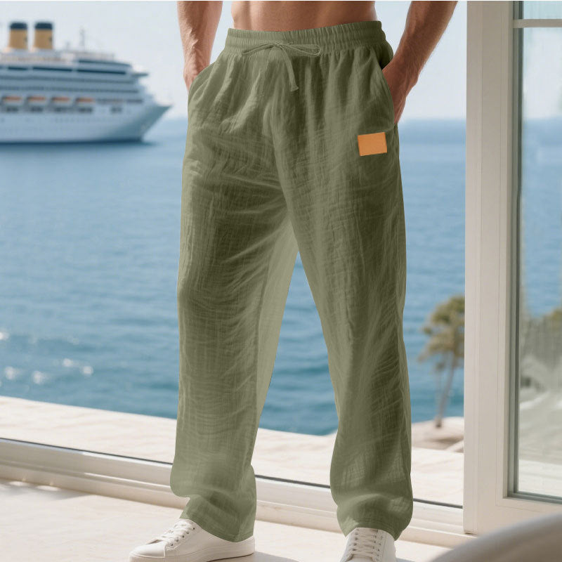 Herren Bequeme und luftige Sommerhose aus leichtem Leinenmaterial R&B