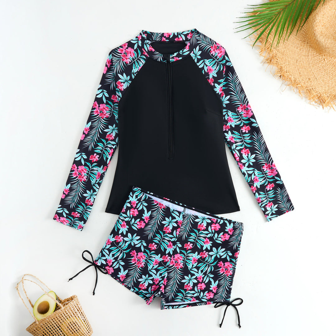 Damen Sportlicher Langarm-Surfuanzug R&B