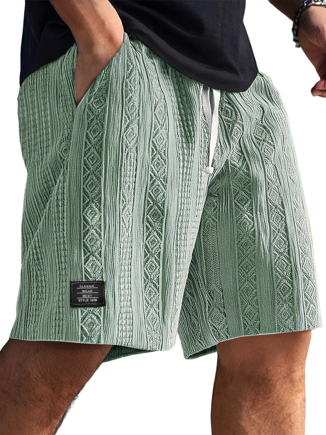 Herren Stilvolle Freizeithosen im lässigen Strickdesign R&B
