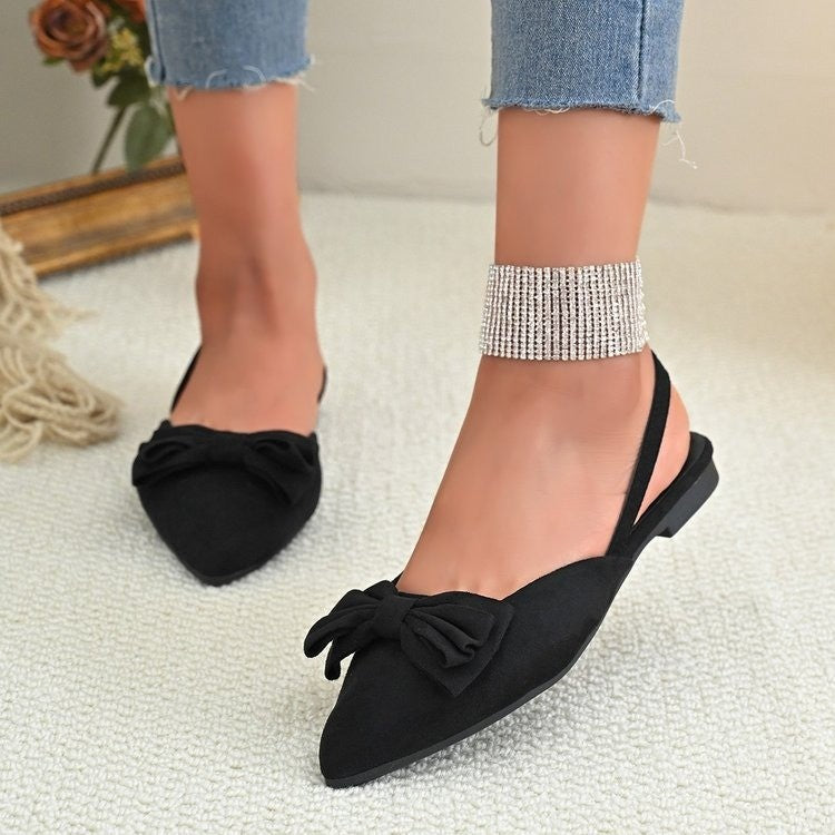 Damen Slingback-Mokassins mit dekorativem Schleifen-Detail R&B