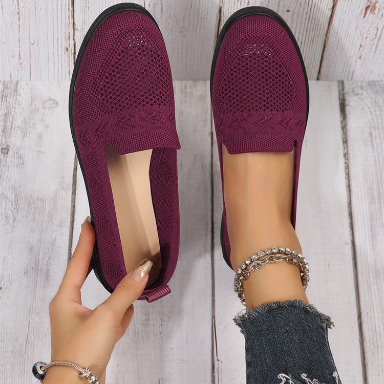 Damen luftige Slip-On Sneakers mit atmungsaktivem Netzmaterial R&B