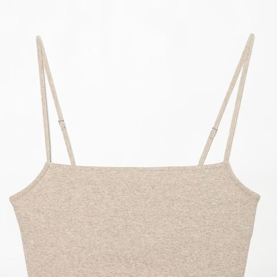 Damen Cropped Top mit zarten Trägerschnüren und funkelndem Saum R&B