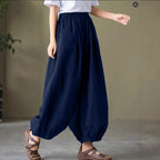 Damen Bequeme lockere Harem-Hose mit elastischem Bund R&B