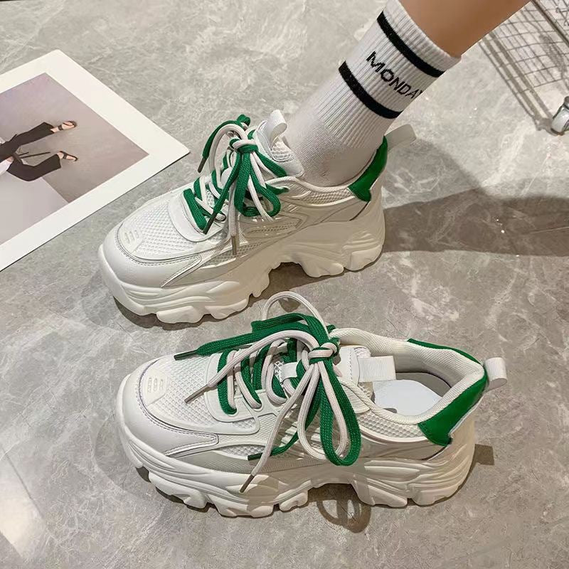 Damen Chunky Sneakers mit atmungsaktiver Mesh-Oberfläche und rutschfester Sohle