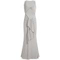 Damen Elegantes Langarmkleid mit asymmetrischer Drapierung R&B