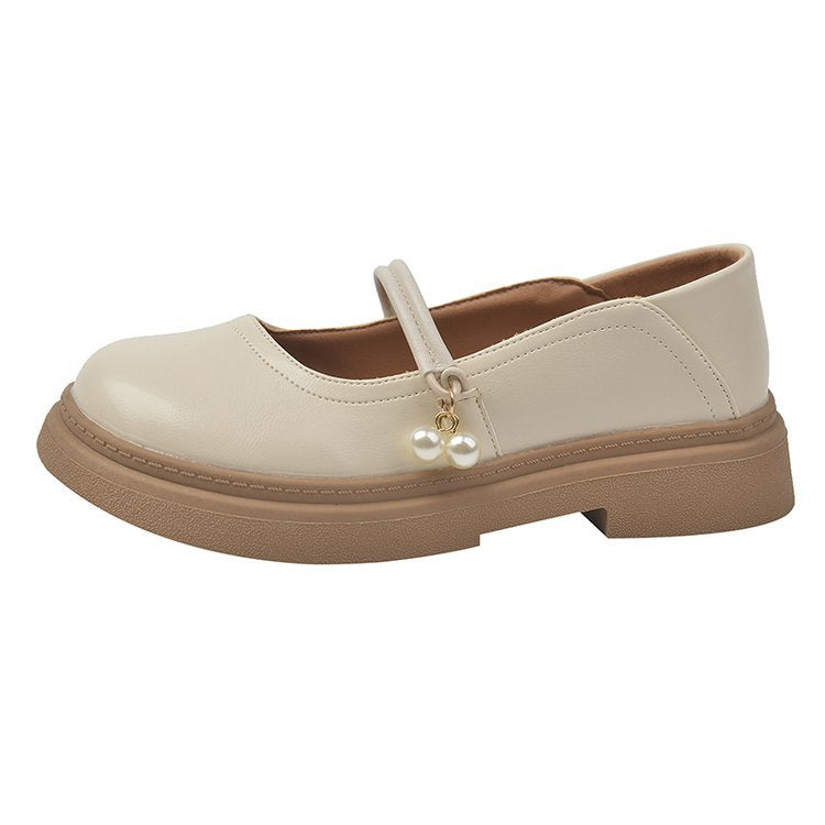 Damen elegante Mary Jane Schuhe mit modischen Perlenakzenten R&B