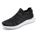 Damen Slip-On Sneakers mit elastischen Einsätzen und atmungsaktiver Stricktechnologie