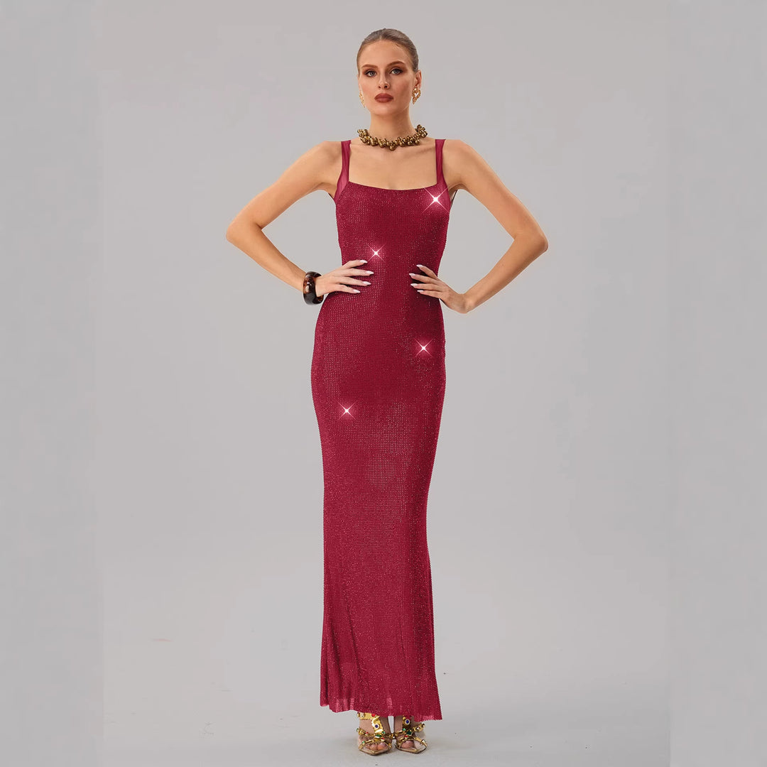 Damen Glamouröses Abendkleid mit funkelnden Pailletten und taillierter Silhouette R&B