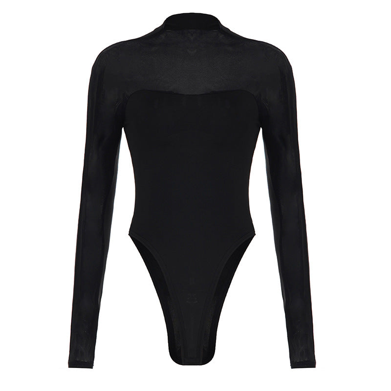 Damen Spitzen-Bodysuit mit verführerischem V-Ausschnitt und süßen Rüschendetails R&B