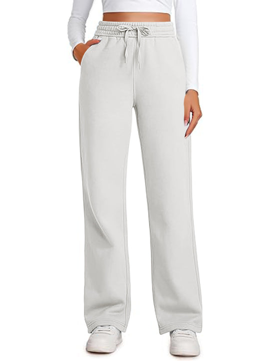 Damen Lässige Freizeithose mit weitem Schnitt und elastischem Bund R&B