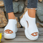 Damen Wellness-Sandalen mit atmungsaktivem Strickoberteil und rutschfester Sohle R&B