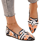 Damen Ballerinas mit modischem Knoten-Design und grafischem Muster R&B