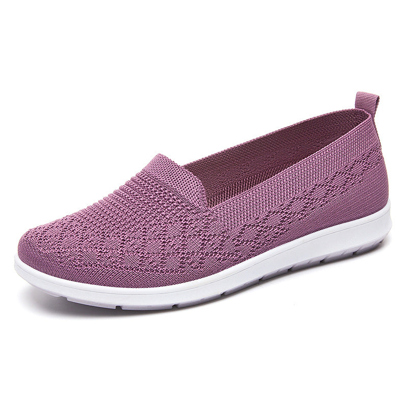 Damen Bequeme Slip-On Sneakers mit atmungsaktivem Strickdesign R&B