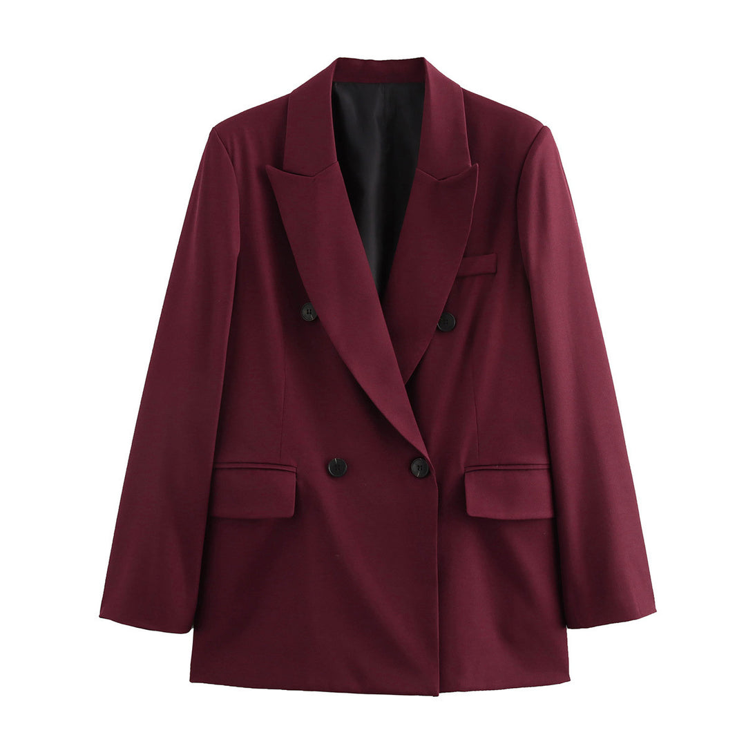 Damen Modische Doppelreiher-Blazerjacke R&B