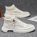 Damen Sportliche High-Top Sneakers mit atmungsaktivem Mesh-Obermaterial R&B