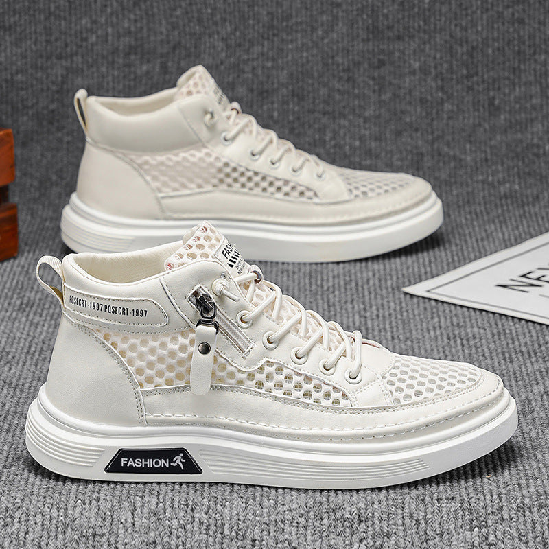 Damen Sportliche High-Top Sneakers mit atmungsaktivem Mesh-Obermaterial R&B