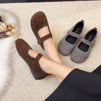 Damen Hausschuhe mit verstellbarem Riemen und warmem Innenfutter R&B