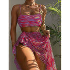 Damen Zweiteiliges Set mit Crop-Top und Wickelrock