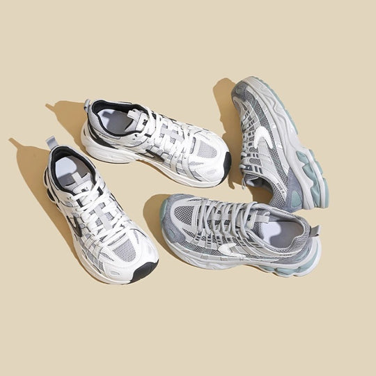 Damen Bequeme Sport-Sneaker mit atmungsaktiver Mesh-Oberfläche und dämpfender Sohle R&B