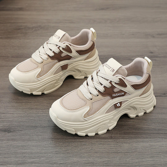 Damen Sportliche Chunky Sneakers mit atmungsaktiver Mesh-Oberfläche und stoßdämpfender Sohle R&B