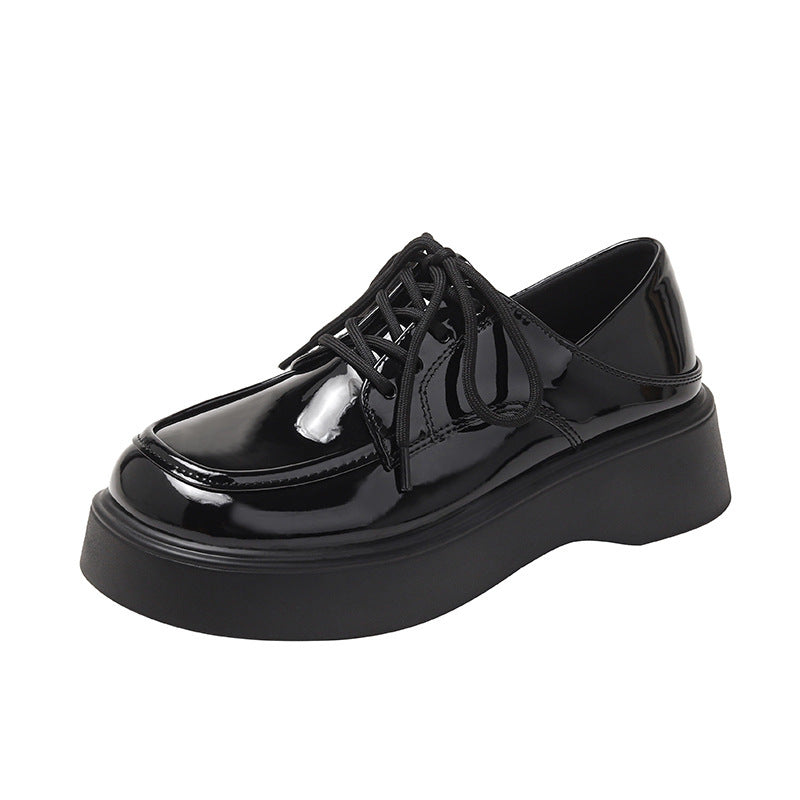 Damen Hochglänzende Komfortschuhe mit Schnürung R&B