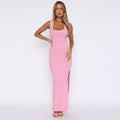 Damen Elegantes Maxikleid mit tiefem Schlitz und feiner Spitzenverzierung R&B