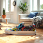 Damen Slip-On Sneakers mit kreativem Grafikdesign R&B