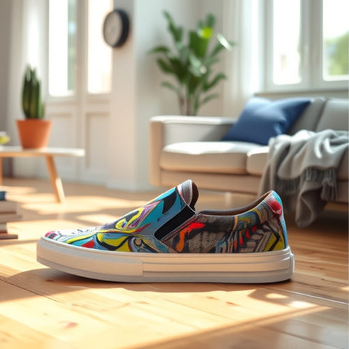 Damen Slip-On Sneakers mit kreativem Grafikdesign R&B
