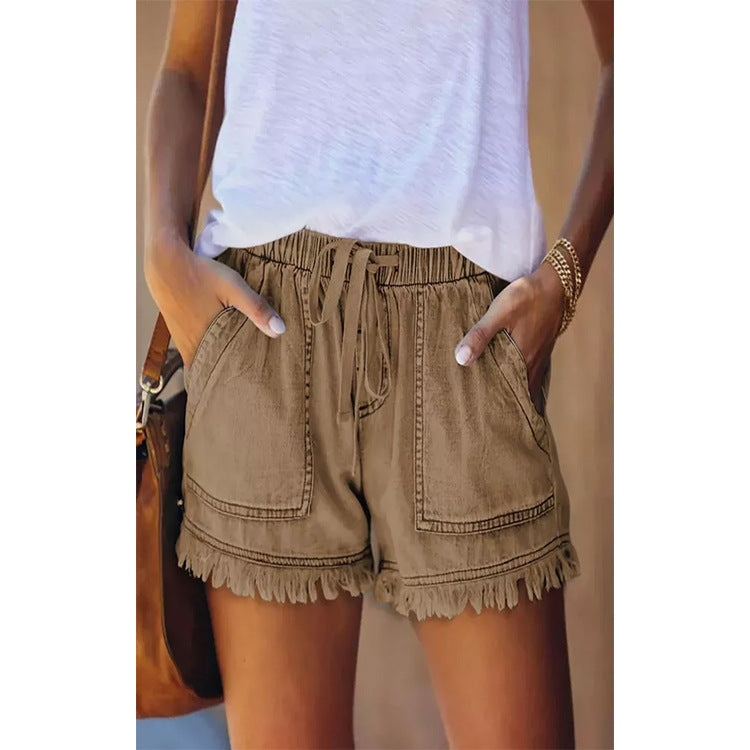 R&B | Denim-Shorts mit hoher Taille