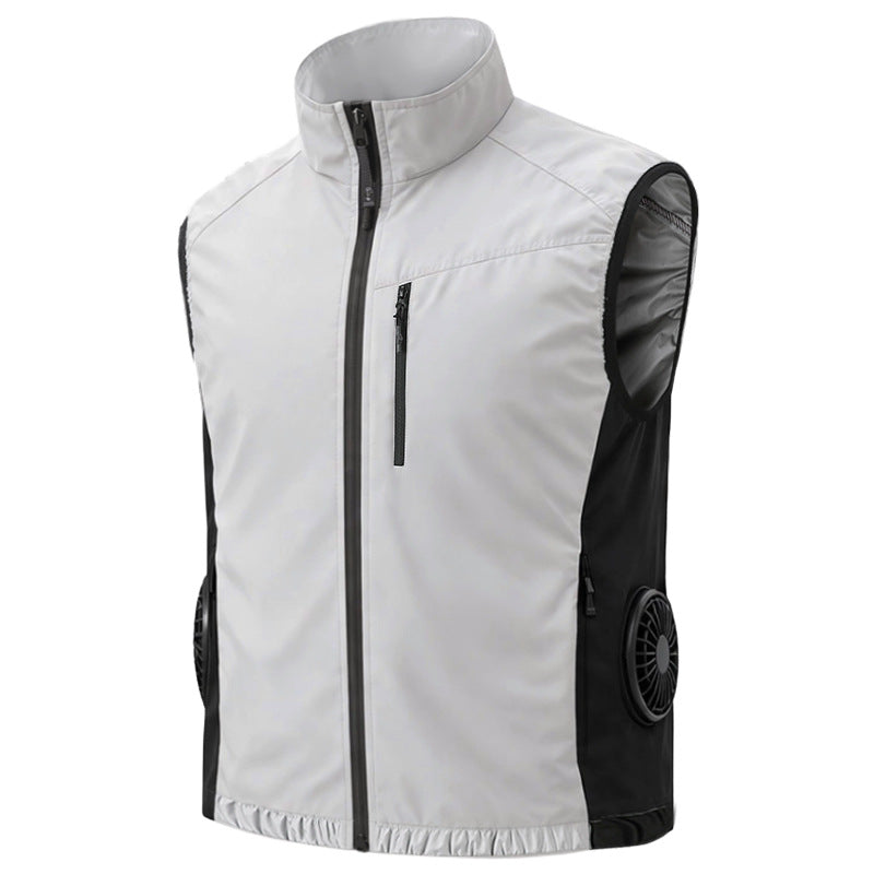 Unisex nan ergonomische Kühlweste mit integrierten Ventilatoren und Akkuanschluss R&B