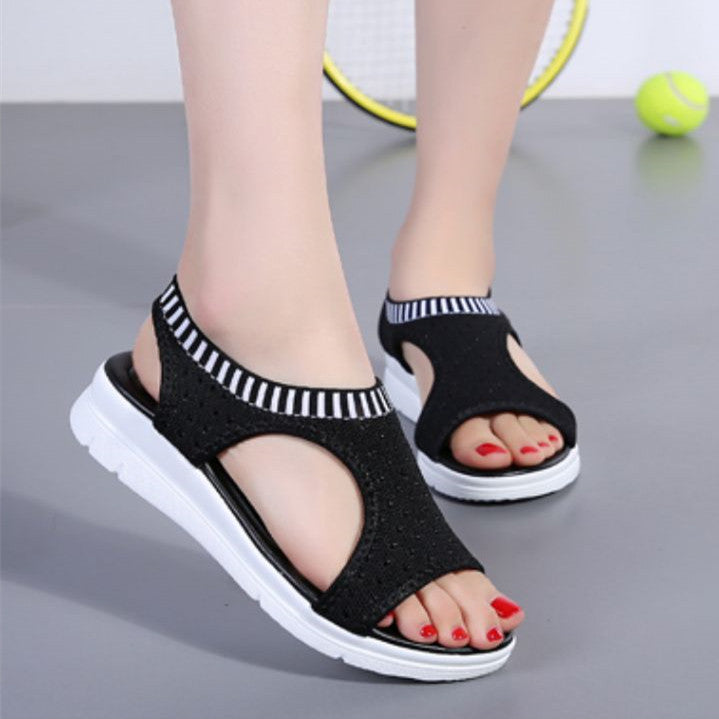Damen Atmungsaktive Sandalen mit offener Zehenpartie und komfortablem Fußbett