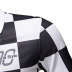 Herren Polo-Shirt mit kariertem Muster und modernem Kragen