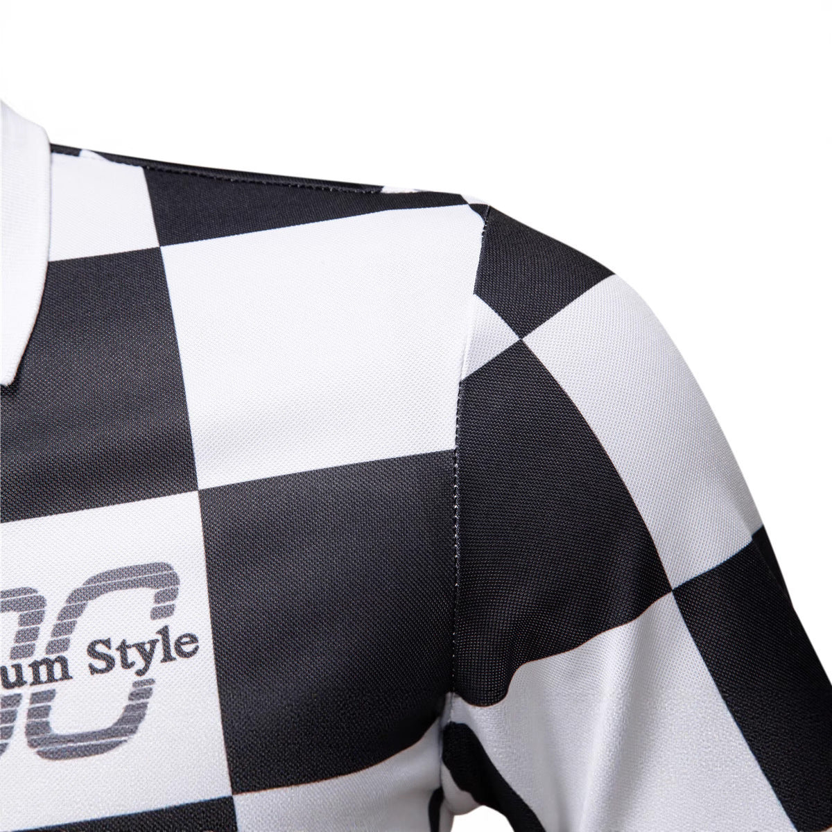 Herren Polo-Shirt mit kariertem Muster und modernem Kragen