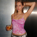 Damen Floral Print Spaghetti Top R&B